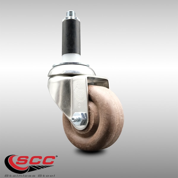3.5 Inch 316SS High Temp Glass Filled Nylon 1 Inch Expanding Stem Caster SCC